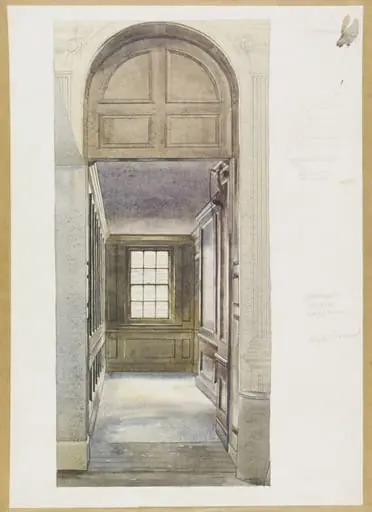 A panelled passage-way, Geffrye's Museum, Shoreditch