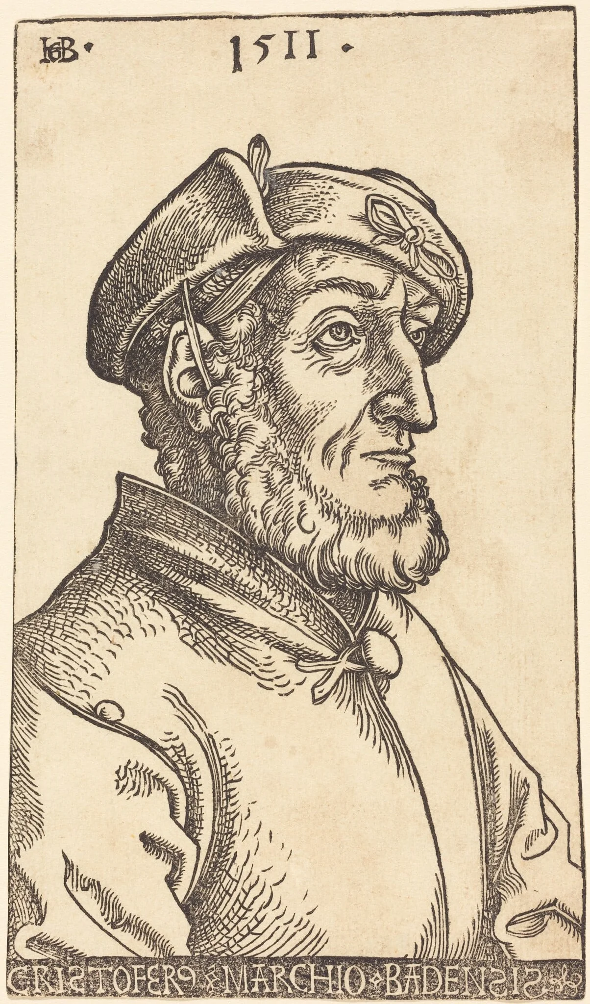 Christopher, Margrave of Baden, by Hans Baldung Grien, ink, 1511