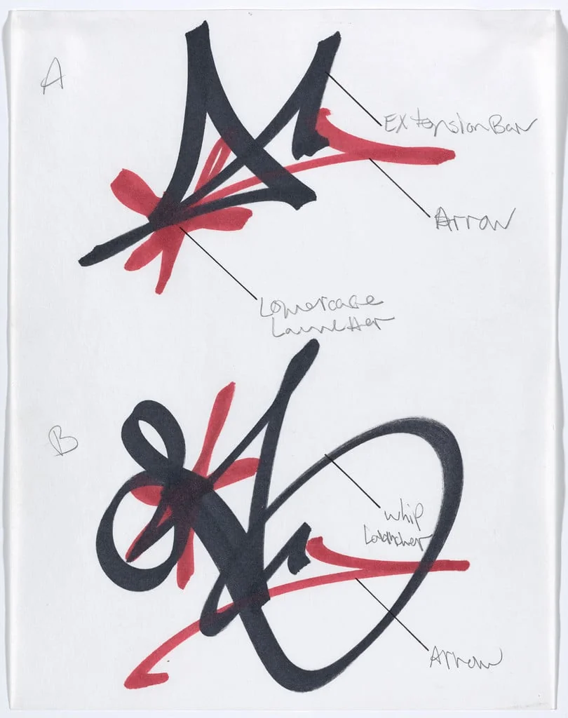Untitled, by Rammellzee, graphite, 1986