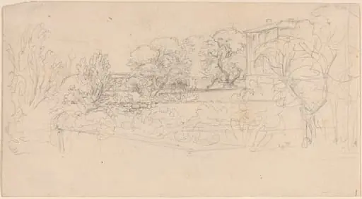A Terraced Garden by a Villa