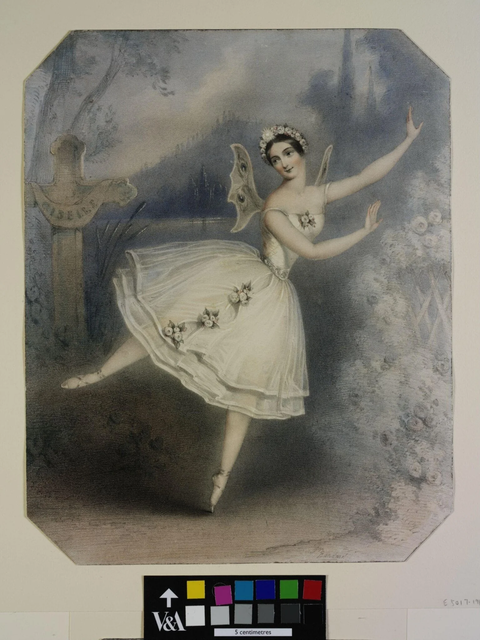 Carlotta Grisi (facsimile signature), by John Brandard, 1844