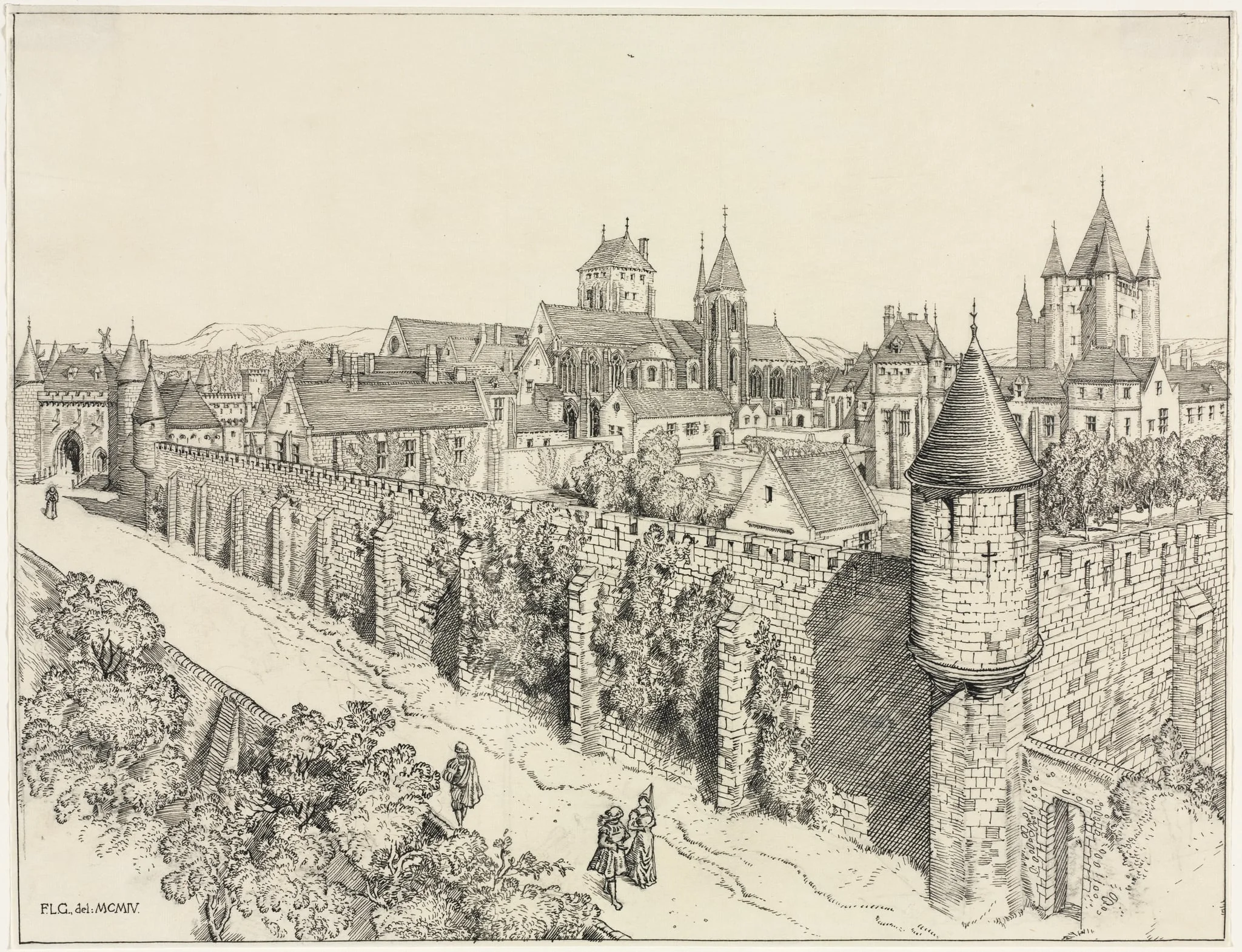 The Temple, Paris, by Frederick Landseer Maur Griggs, 1904