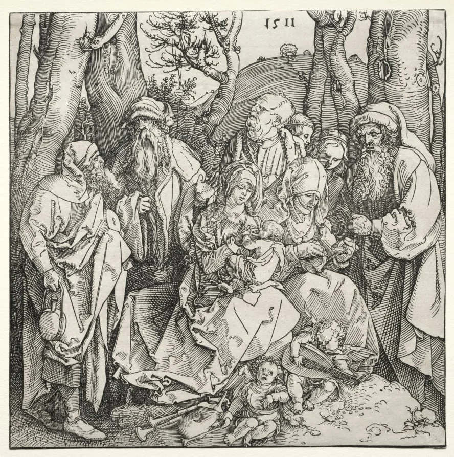 The Holy Family with Two Musician Angels, by Albrecht Dürer, 1511
