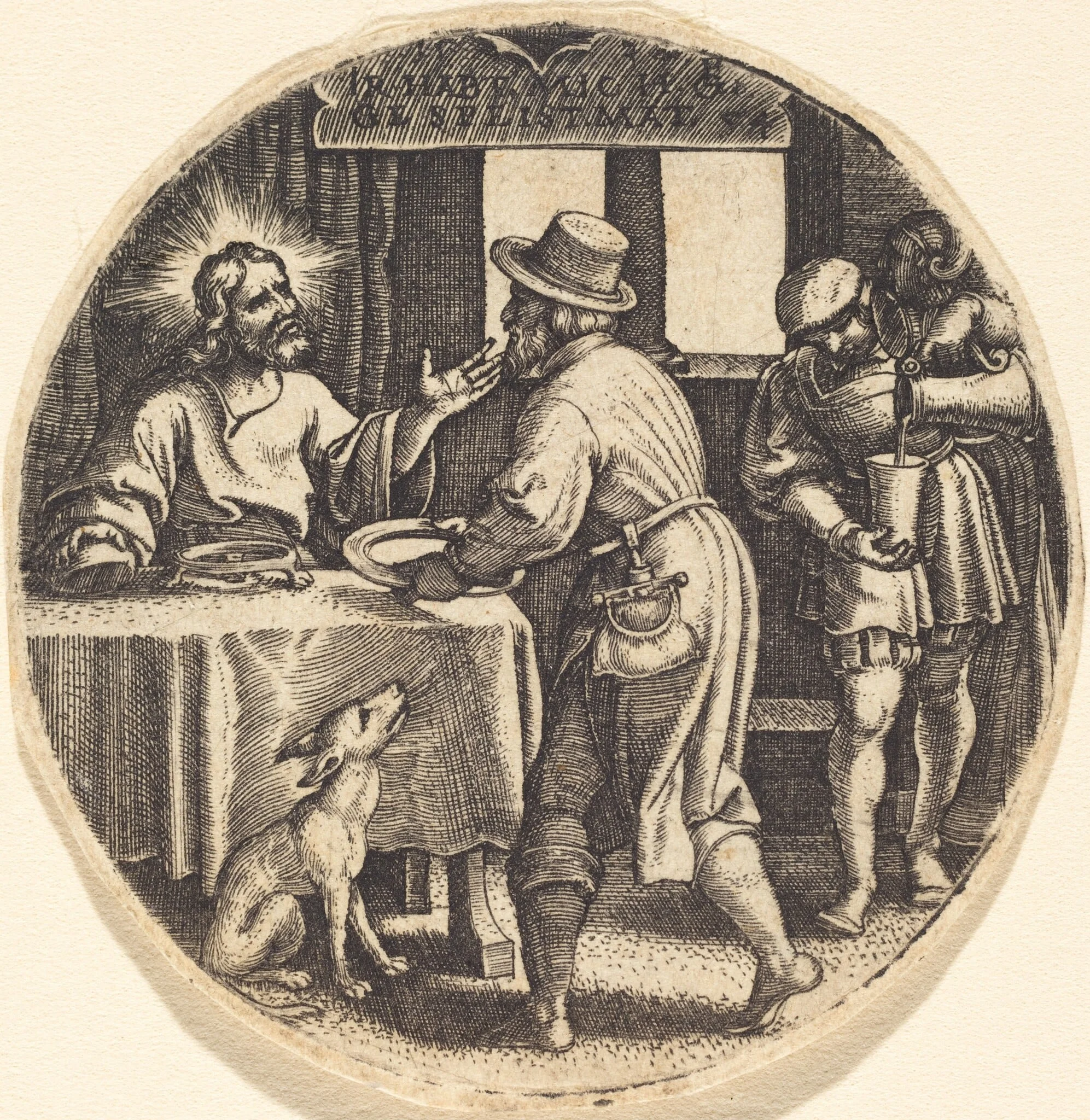To Feed the Hungry, by Georg Pencz, ink, 1525