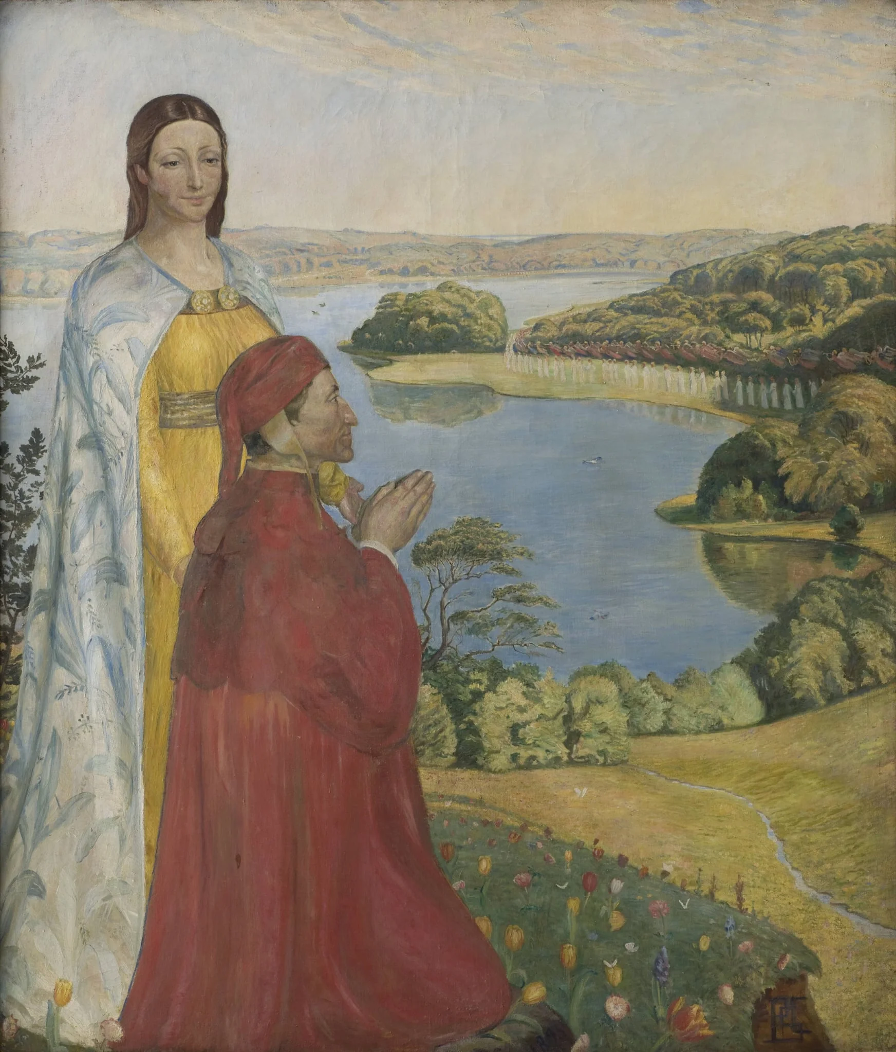 Dante and Beatrice in Paradise, by Unknown, 1895