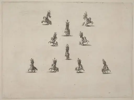 Ten Cavaliers with Large Plumed Helmets