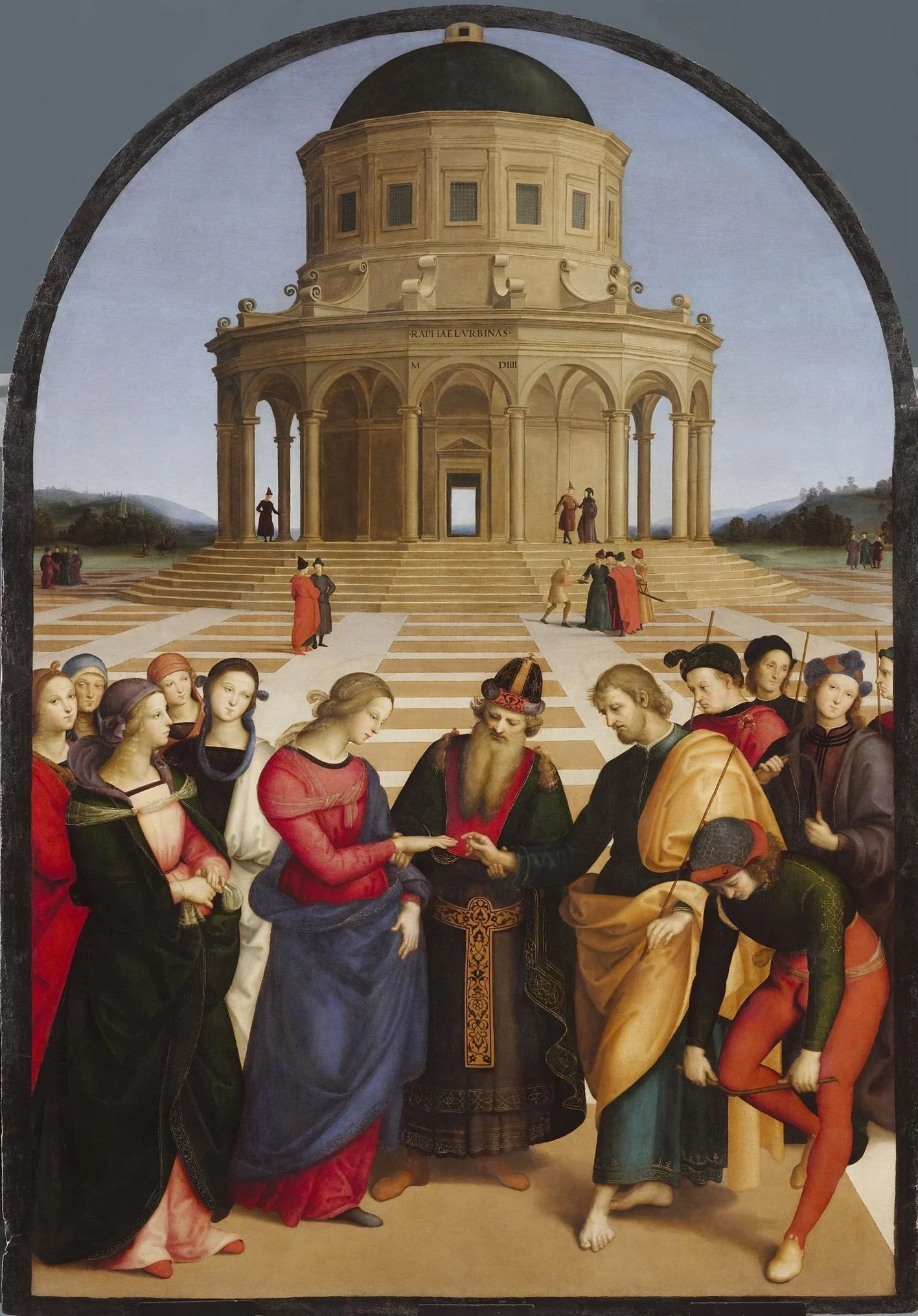 The Marriage of the Virgin, by Raphael, oil, 1504