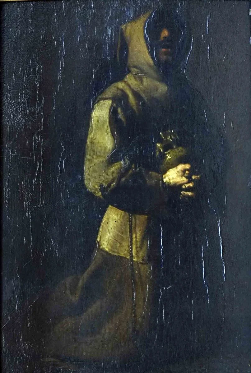 Sfântul Francisc în meditație, by anonim francez