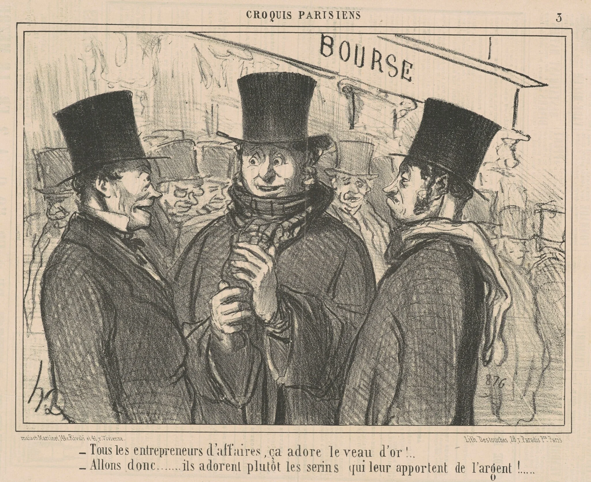 Tous les entrepreneurs d'affaires, ca adore ..., by Honoré Daumier, ink, 1856