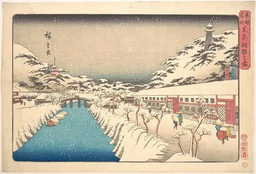 東都名所　芝赤羽根之雪|Shiba, Akabane no Yuki