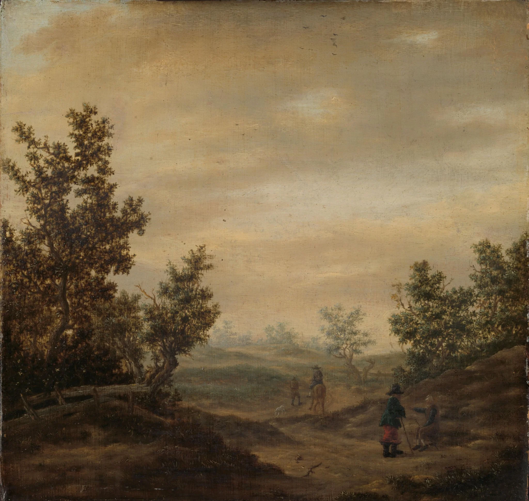 Road in the Dunes, by Unknown, unspecified, 1629