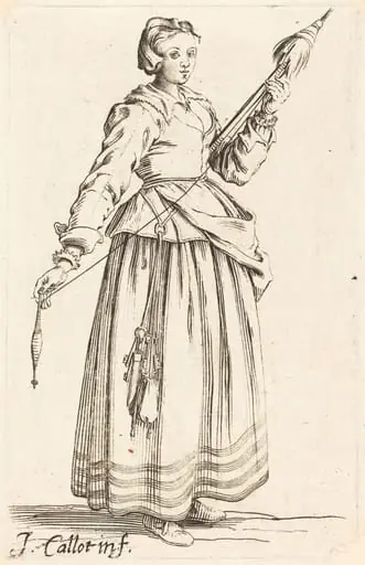 Young Woman with Distaff, Facing Right