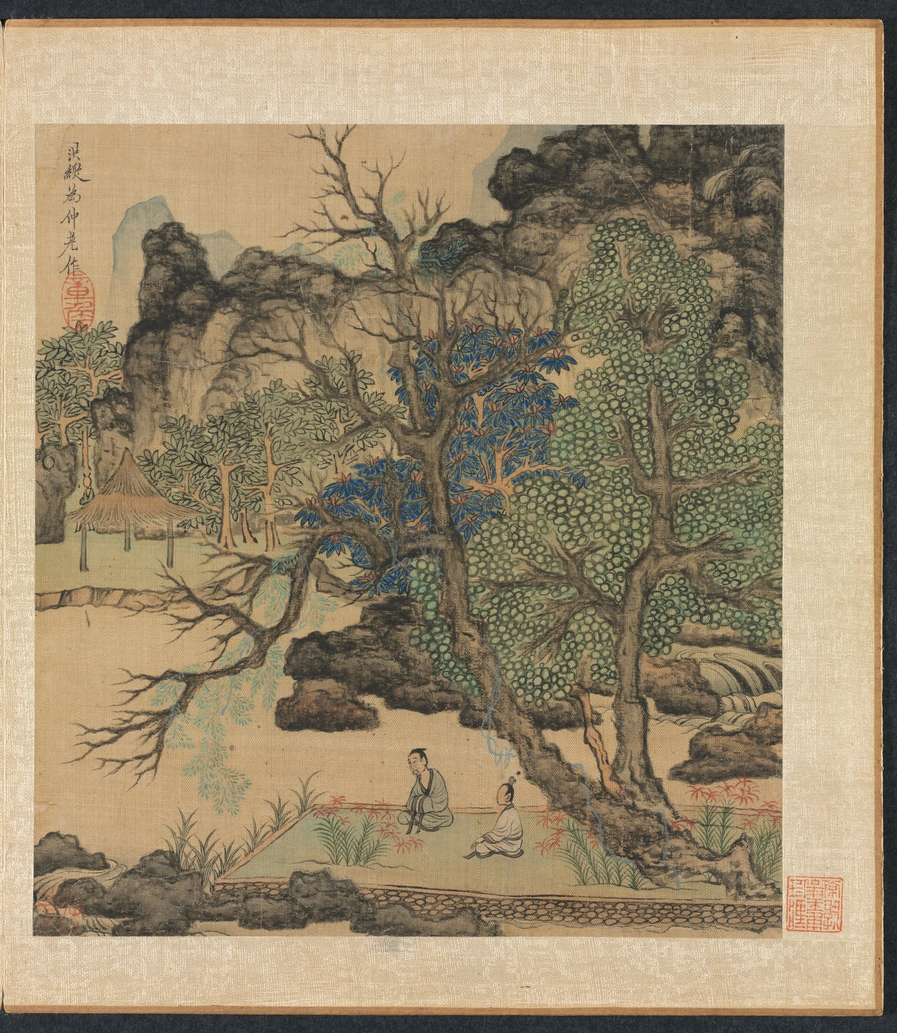 Paintings after Ancient Masters: Scholars in a Garden, by Chen Hongshou, unspecified, 1625