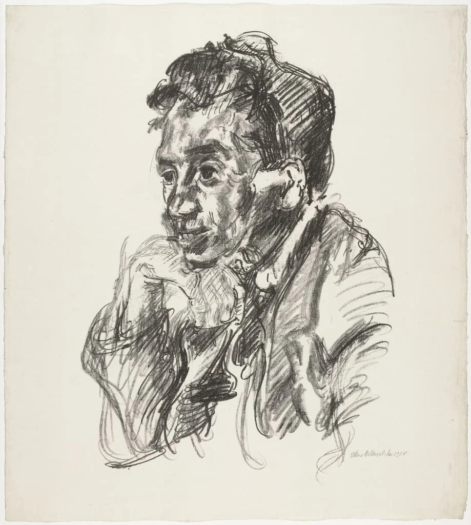 Untitled, by Oskar Kokoschka, ink, 1918