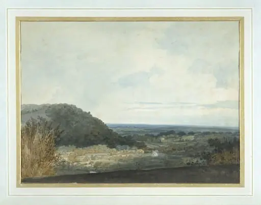 Landscape with wooded hill, perhaps Box Hill, Surrey
