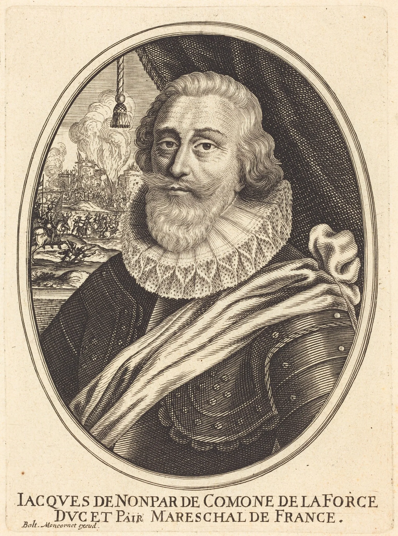 Jacques de la Force, by Balthasar Moncornet, ink, 1634