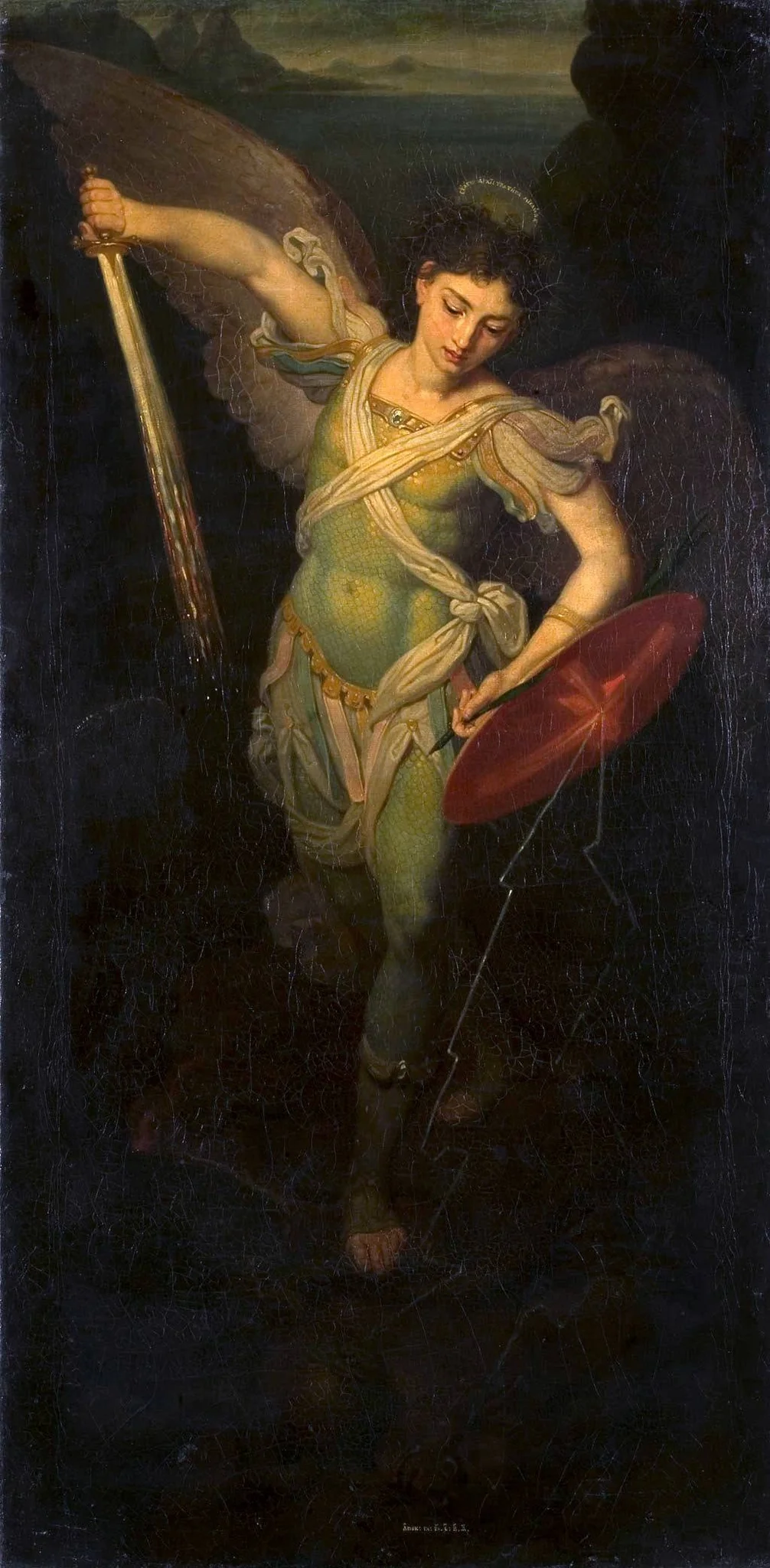 Archangel Michael, by Vladimir Borovikovsky, oil, 1814