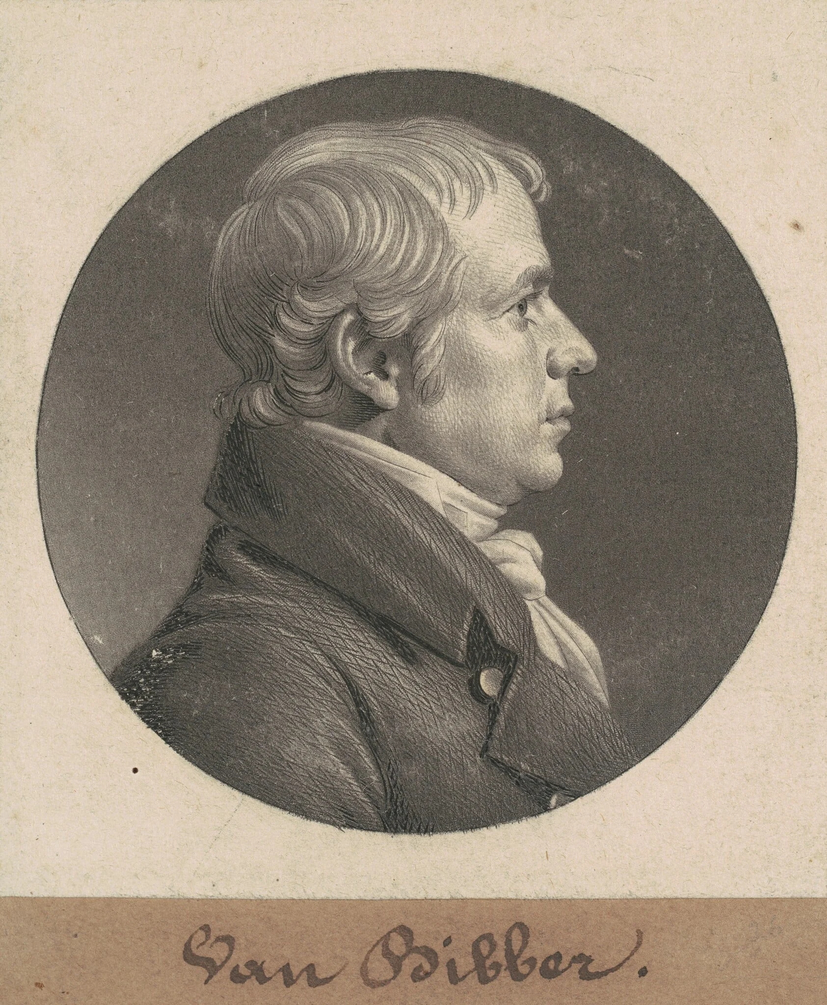 Toppan Webster, by Charles Balthazar Julien Févret de Saint-Mémin, ink, 1804