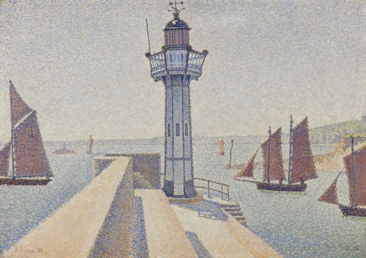Portrieux, the lighthouse, by Paul Signac, unspecified, 1894