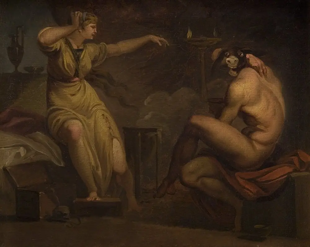 Fotis sees her Lover Lucius Transformed into an Ass. Motif from Apeleius' The Golden Ass