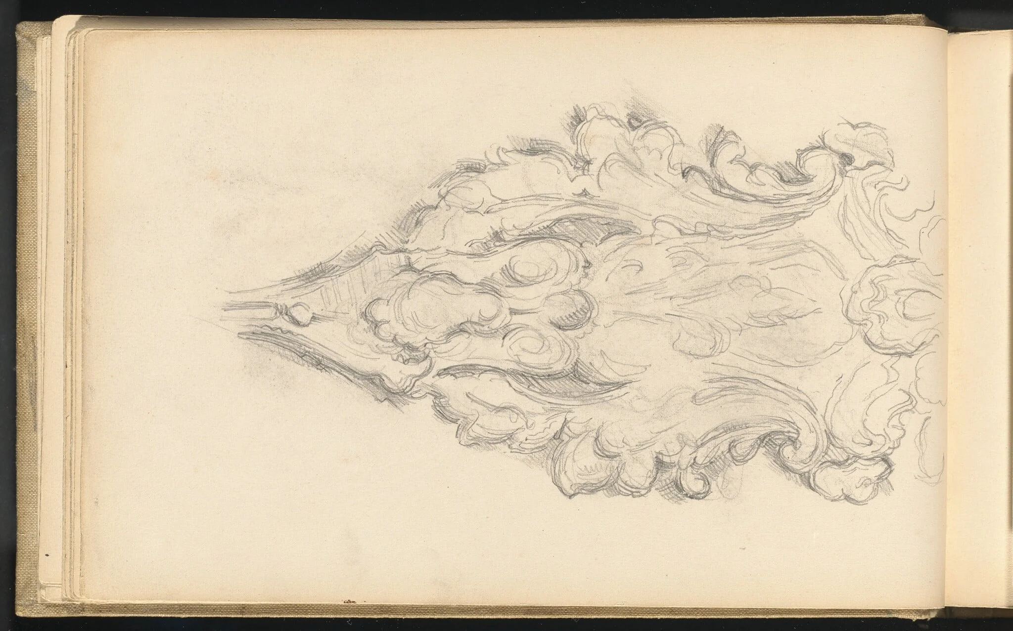 Study of a Decorative Ornament, by Paul Cezanne, graphite, 1880