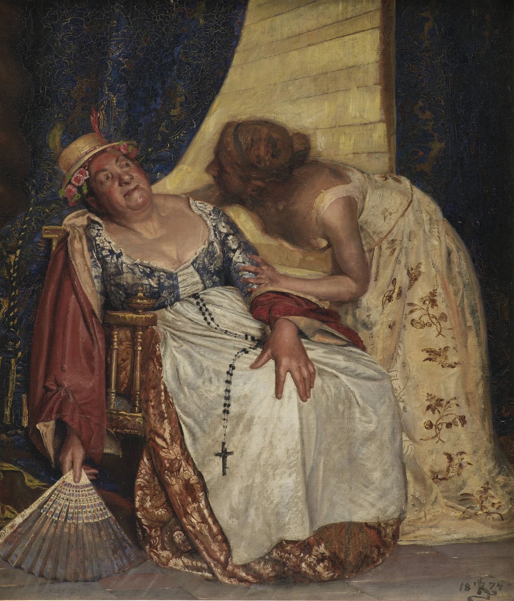 Julie og ammen, by Unknown, 1874