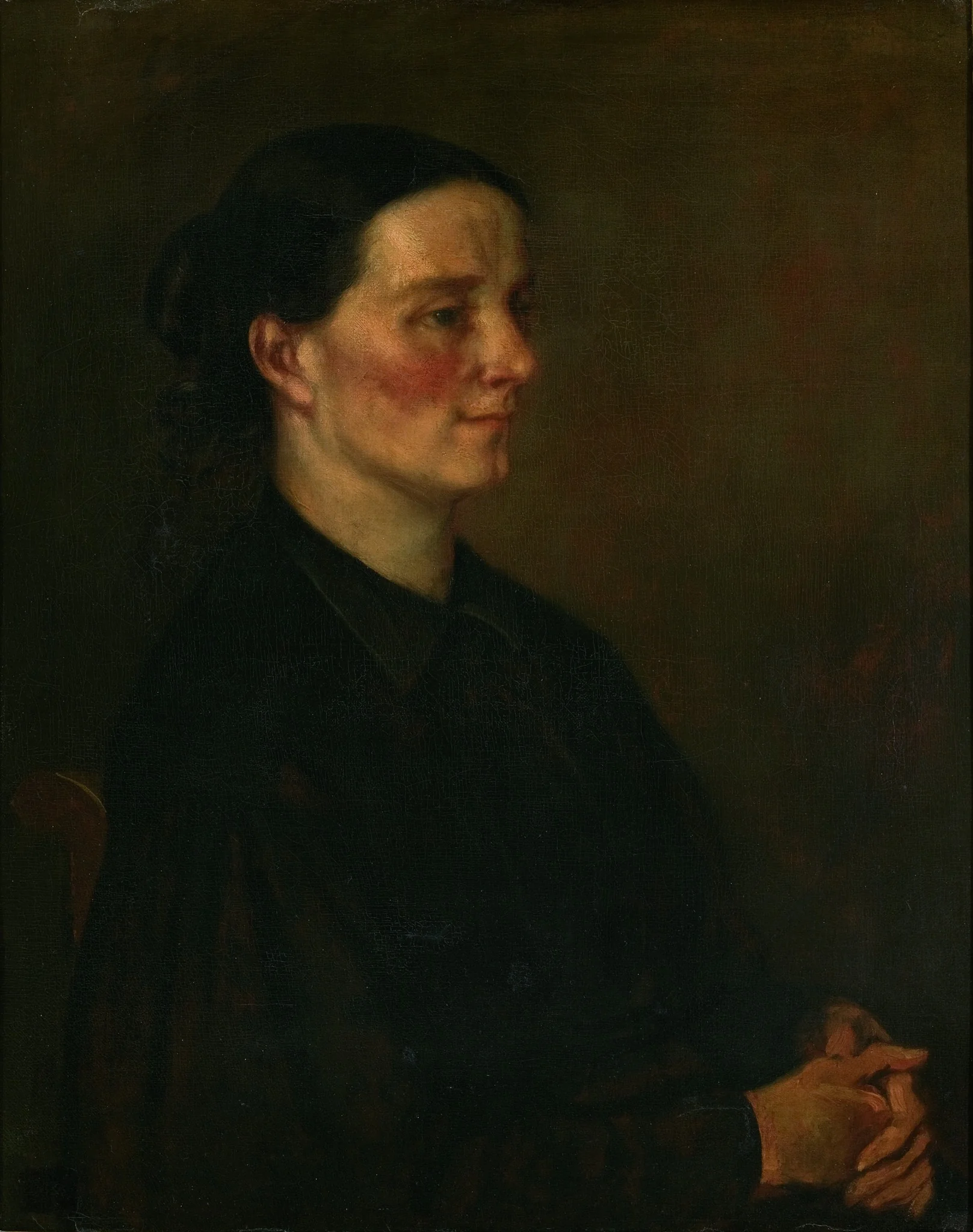 Portrait de Juliette Courbet, by Gustave Courbet, oil, 1873