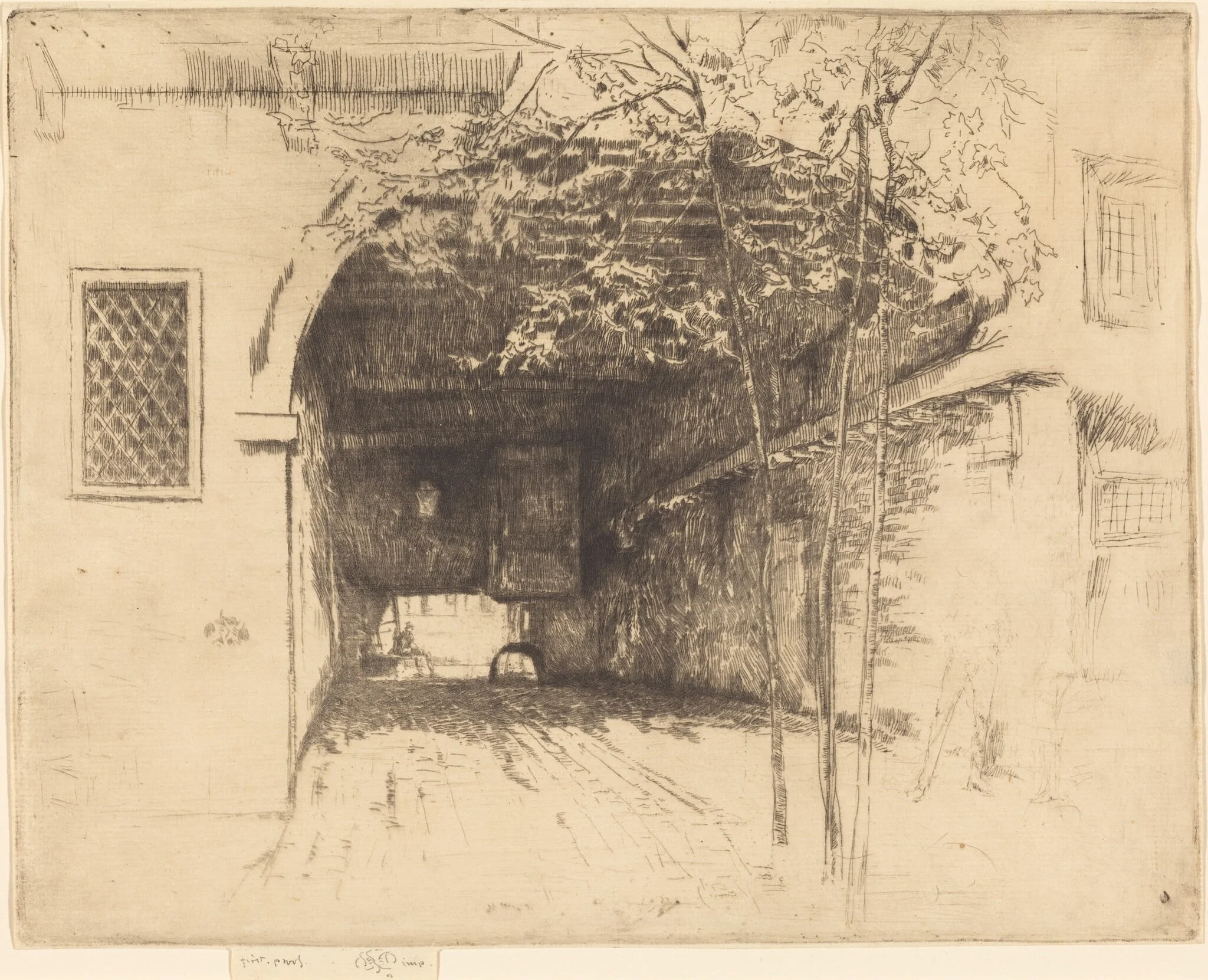 The Traghetto, No.I, by James McNeill Whistler, ink, 1880