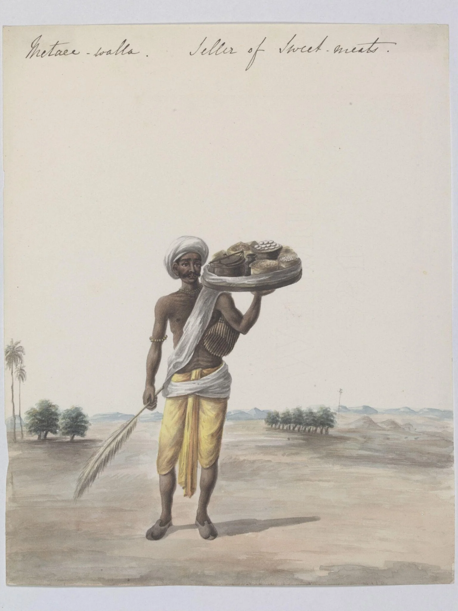 A sweetmeat-seller, by Unknown, paint, 1826