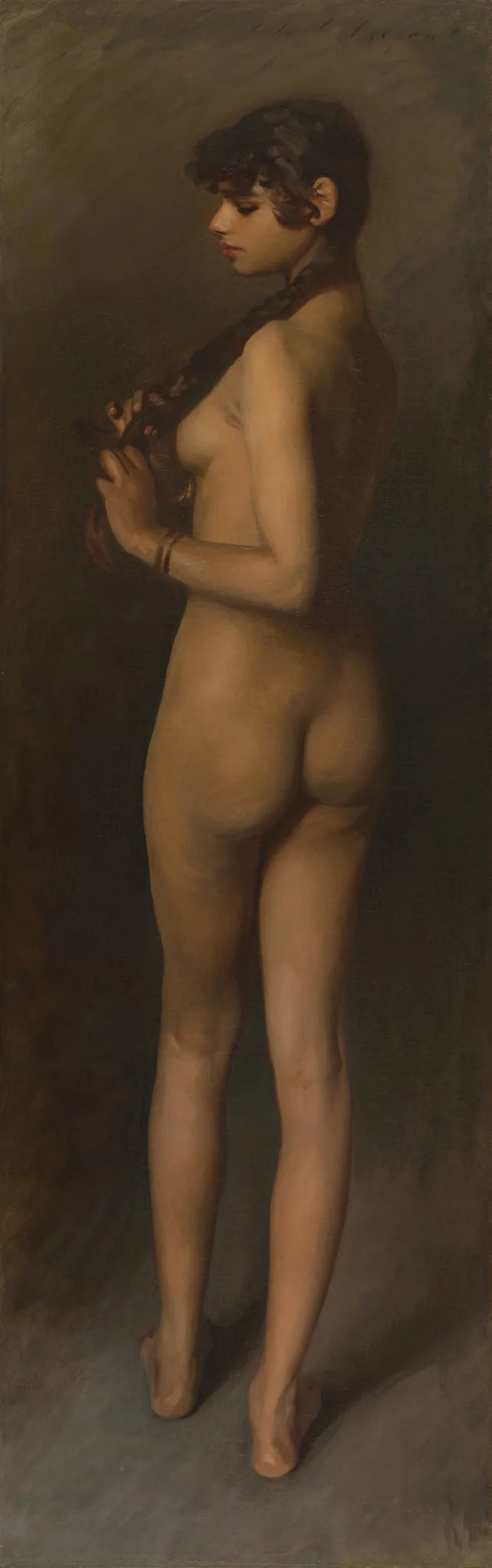 Life Study (Study of an Egyptian Girl), by John Singer Sargent, oil, 1891