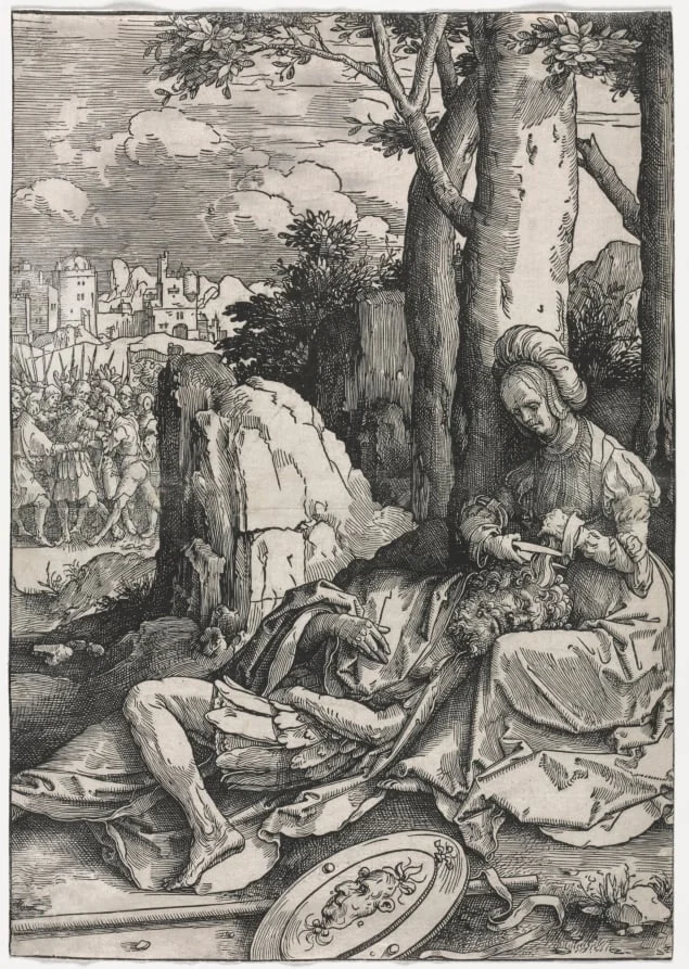 The Power of Women: Samson and Delilah, by Lucas van Leyden, 1512