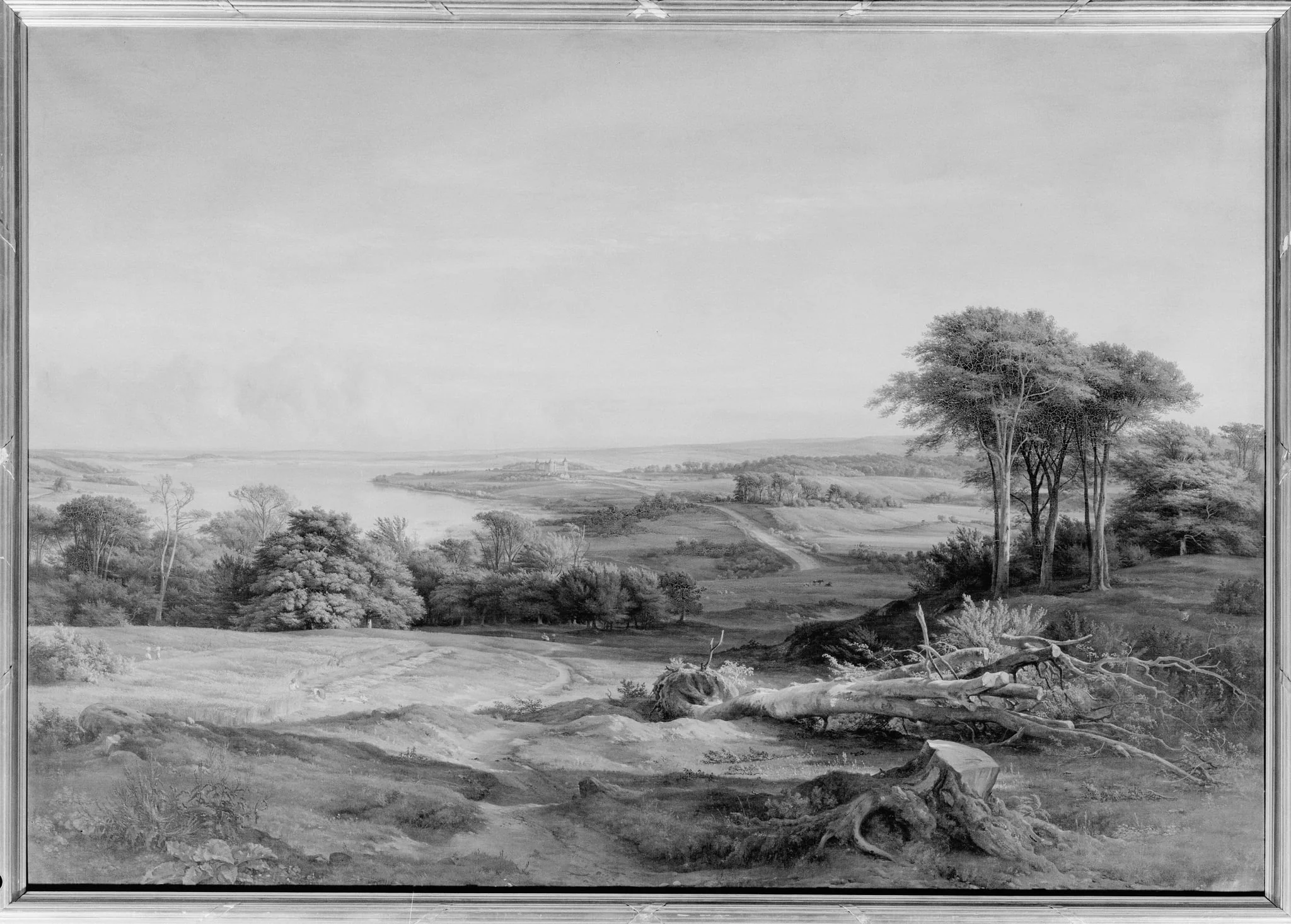 Udsigt over Skanderborg fra Edelsborgmark, by Unknown, 1842