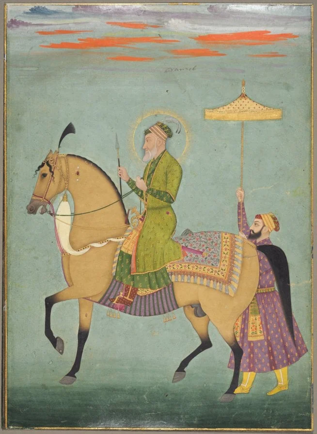 The Emperor Alamgir (reigned 1658–1707) on Horseback, by Unknown, unspecified, 1700