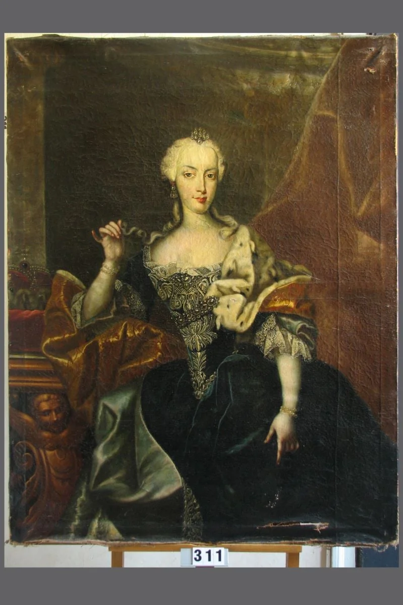 Maria Theresia, arhiducesă de Austria ; în registrul inventar: Prințesă în haină albastră
