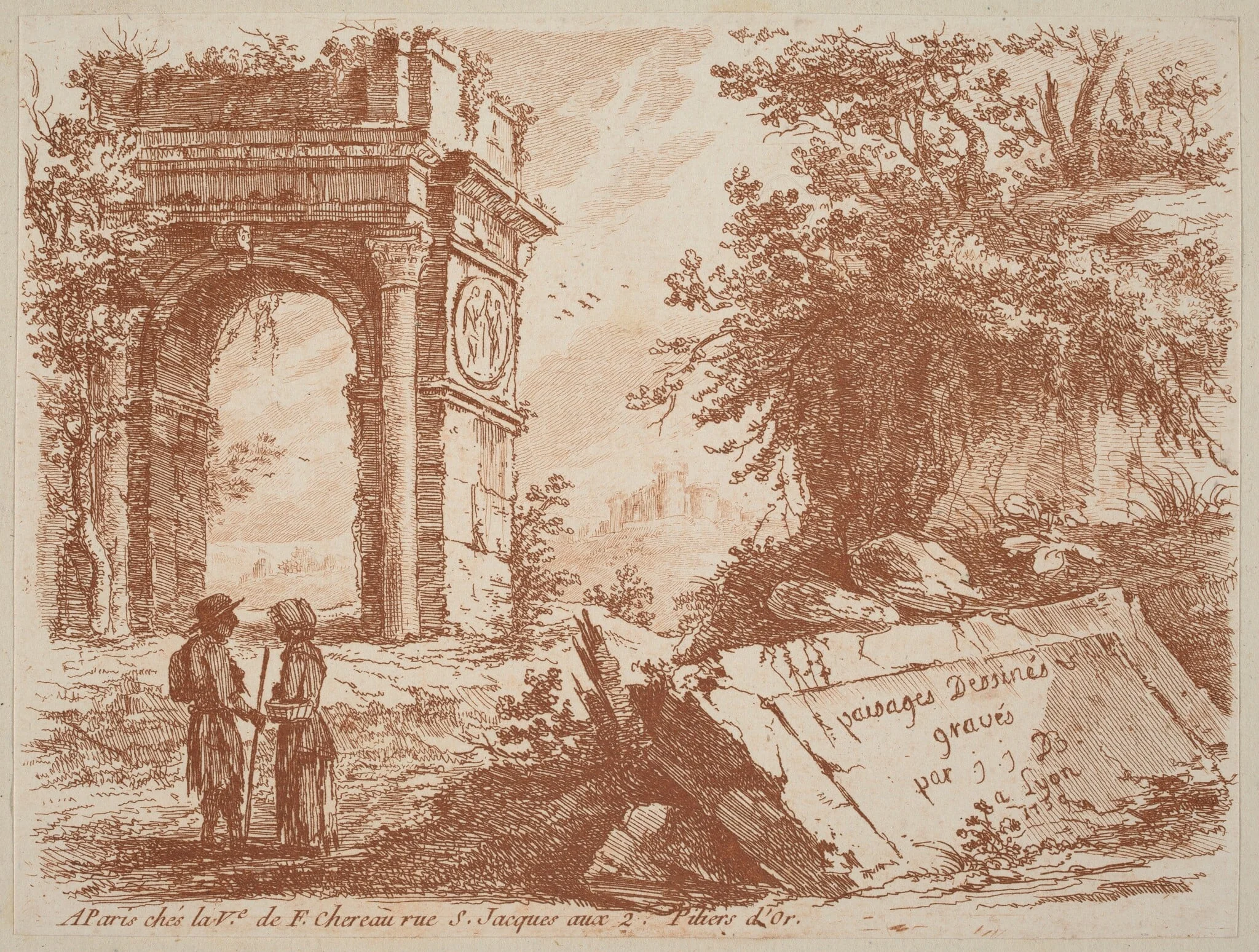 The Triumphal Arch, by Jean-Jacques de Boissieu, ink, 1759
