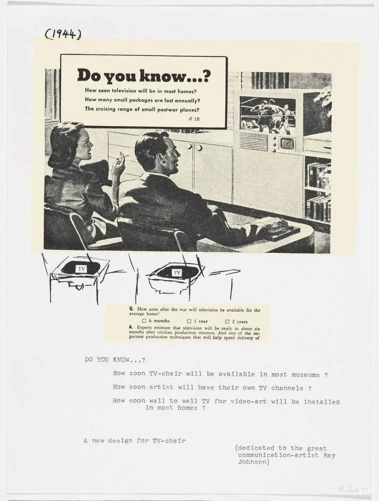 Untitled, by Nam June Paik, ink, 1973