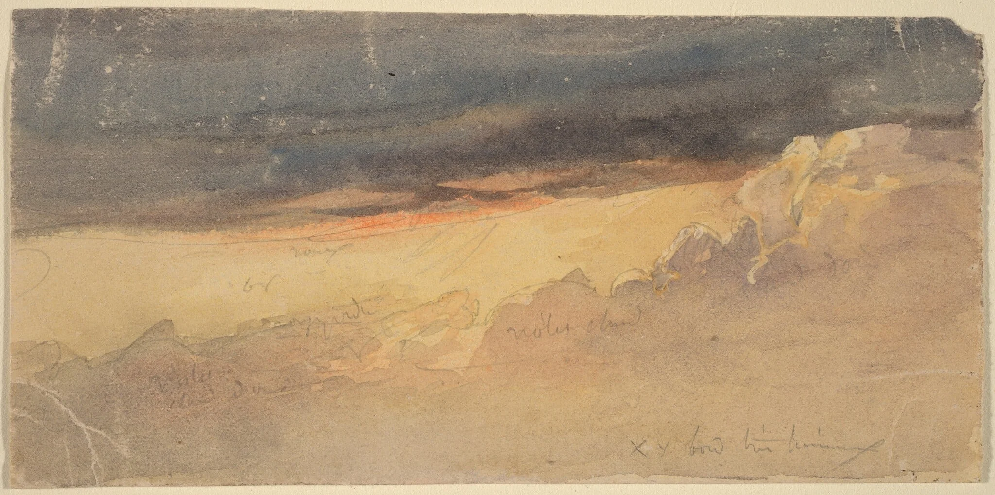Clouds at Dawn, by James Hamilton Shegogue, graphite, 1839