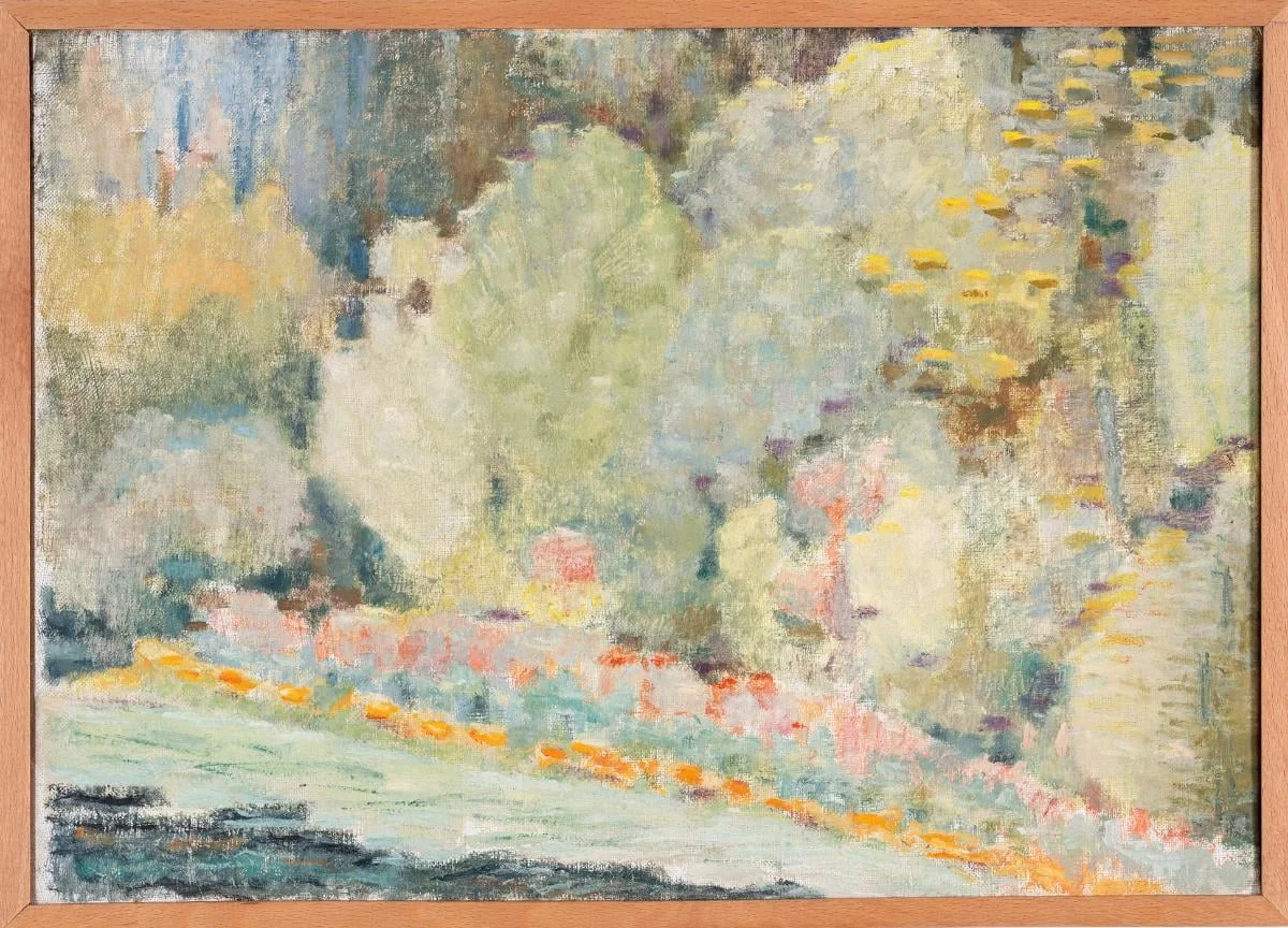 Landscape garden, by Michael Agraniotis, unspecified, 1955
