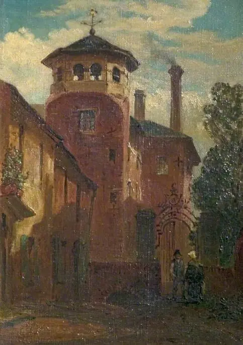 Old Silk Mill Tower and Lane, Derby (after Edwin Ellis)