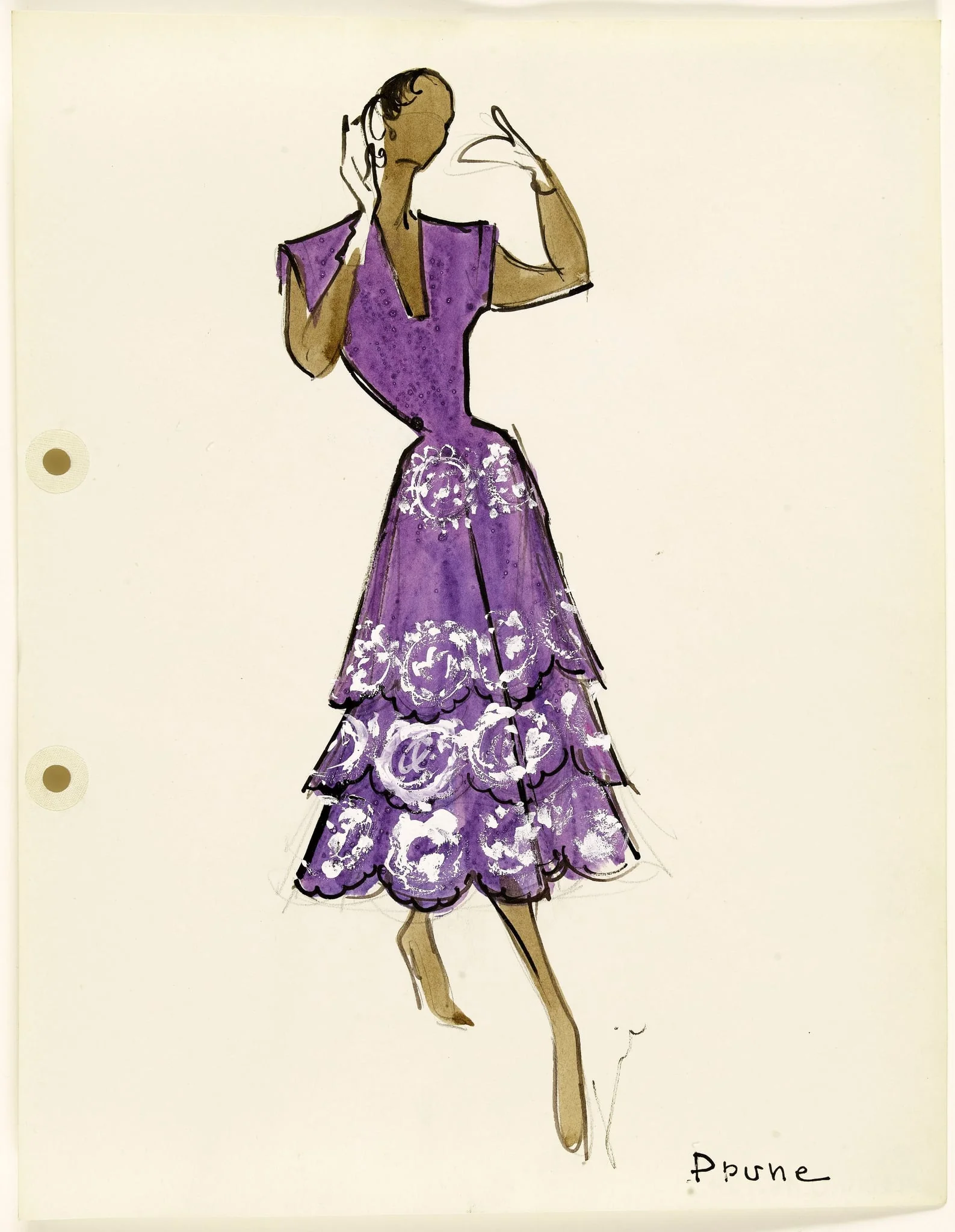 'Prune', by Carven, 1951