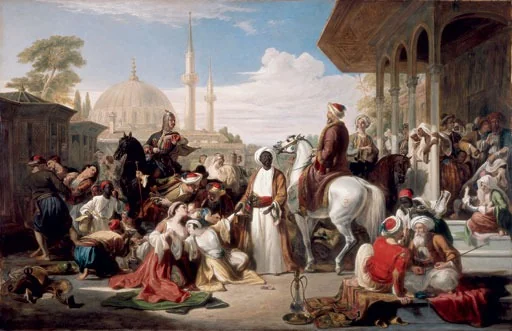 The Slave Market, Constantinople, by William Allan, oil, 1838