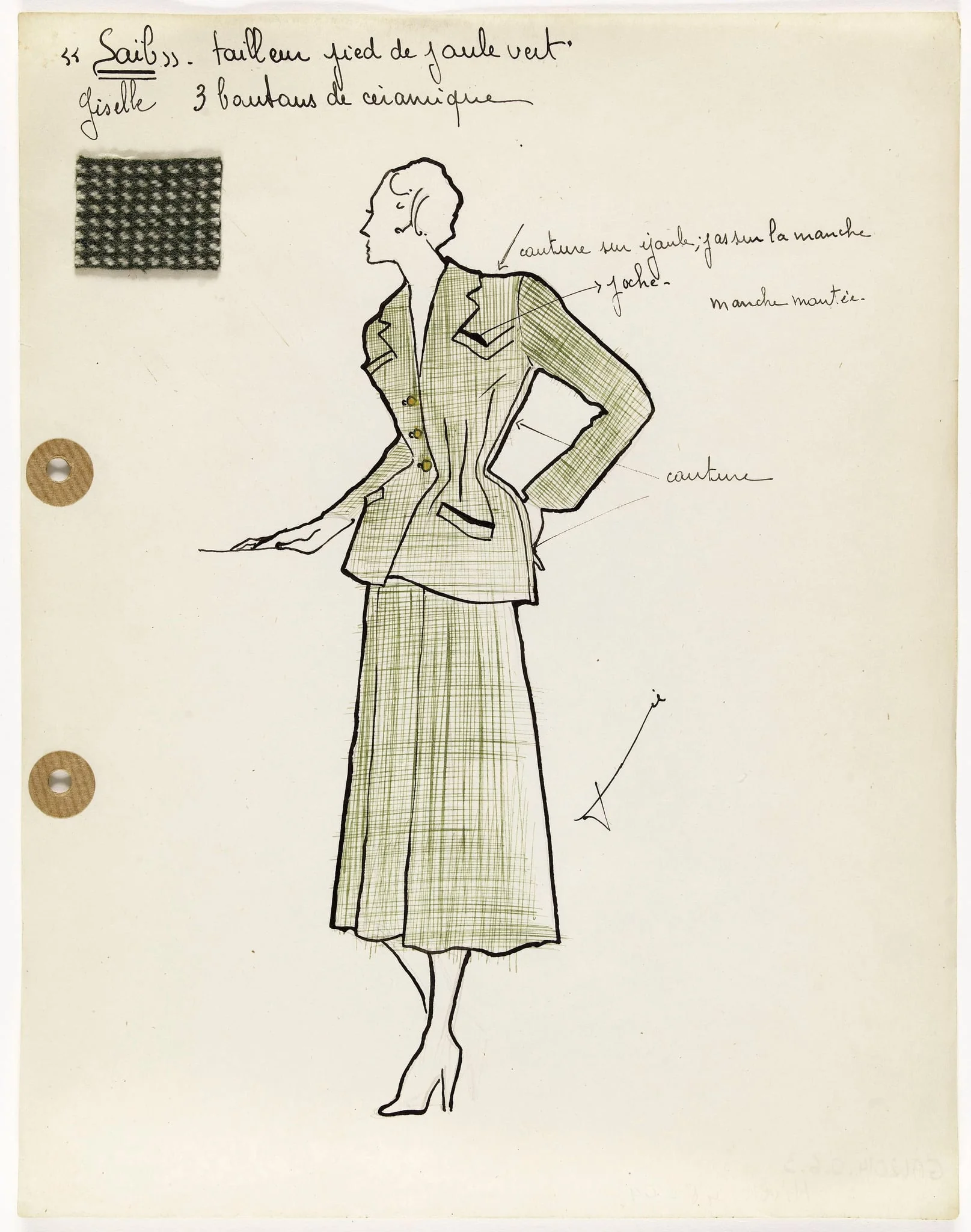 'Saïb', by Carven, 1949