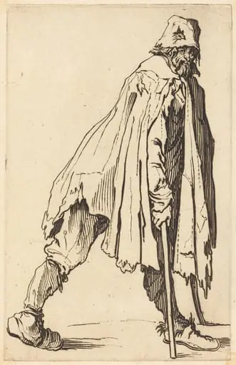 Beggar with Crutches and Cap