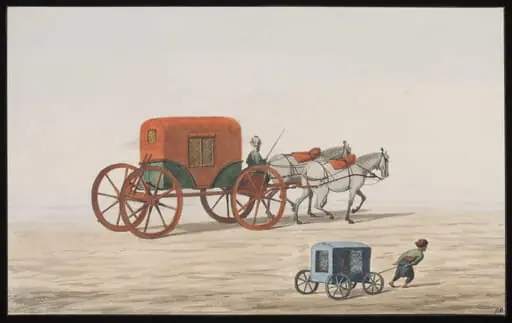 Araba or carriage, and a small araba for children