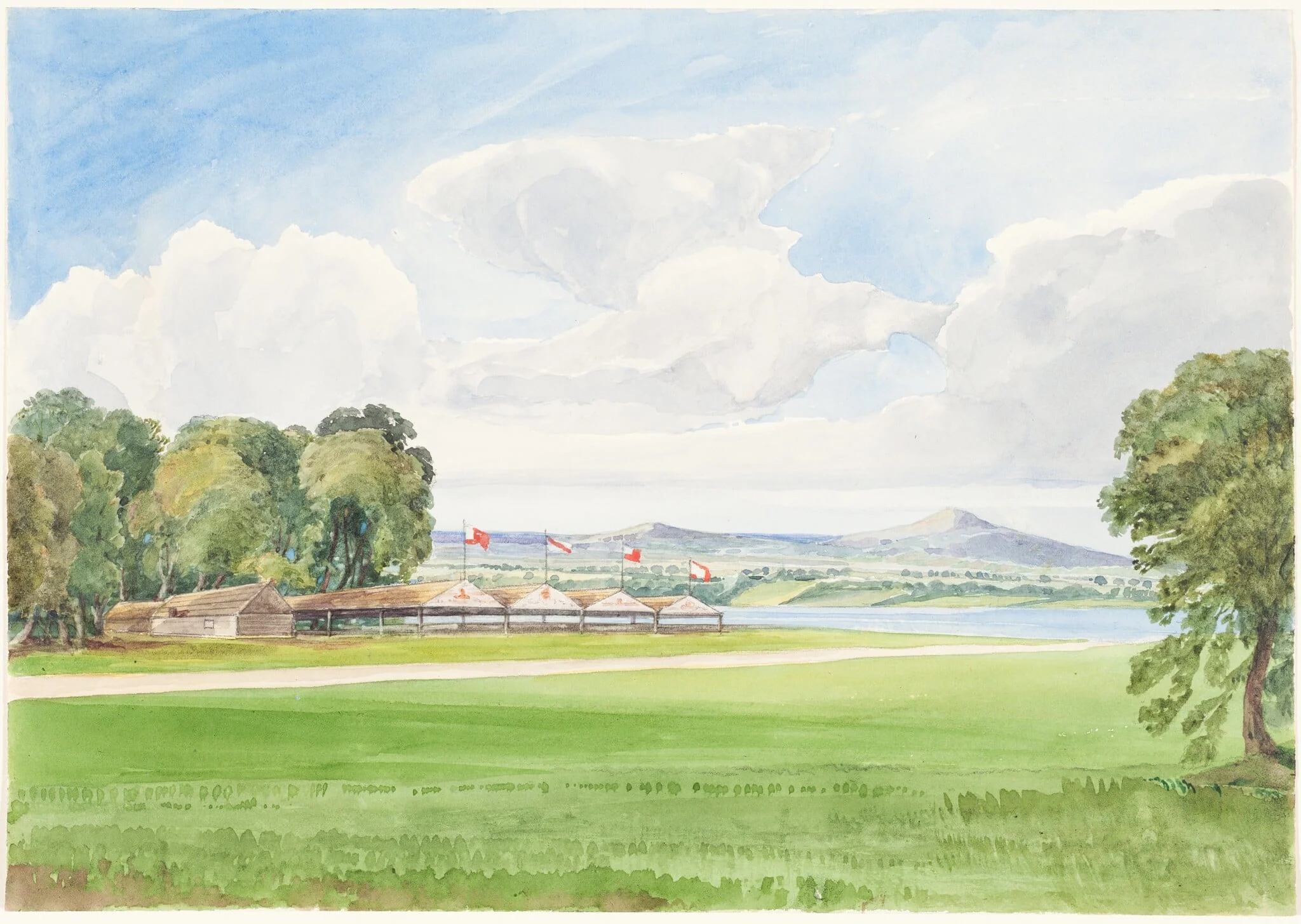 Shane's Castle, Tenants' Dinner, by James Bulwer, graphite, 1834