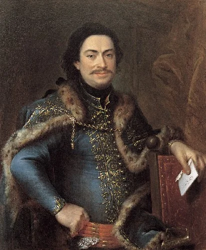 Portrait of János Podmaniczky, by Ádám Mányoki, oil, 1724