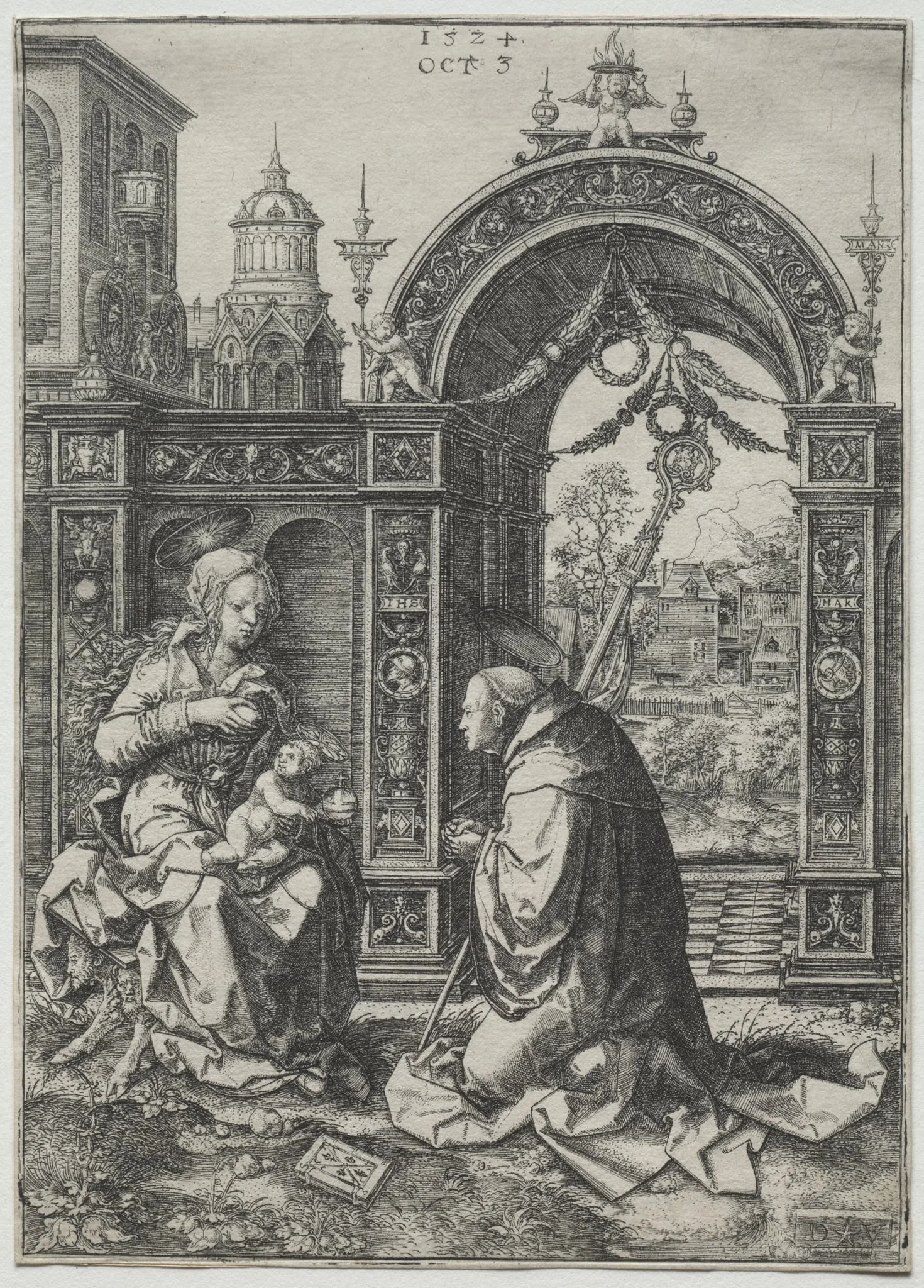 The Vision of St. Bernard, by Dirck Vellert, 1524