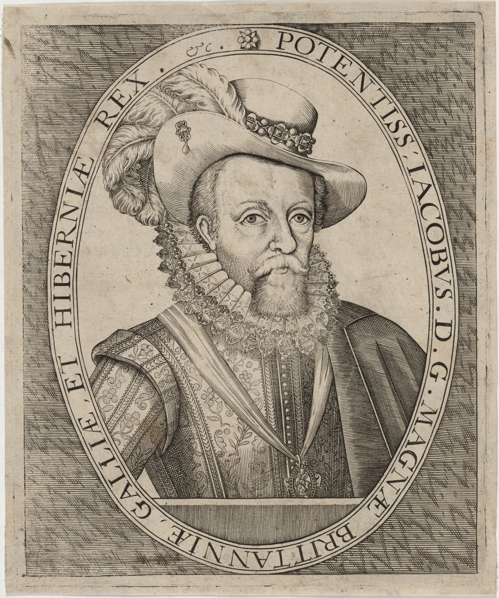 James I, by Unknown 19th Century, ink, 1850