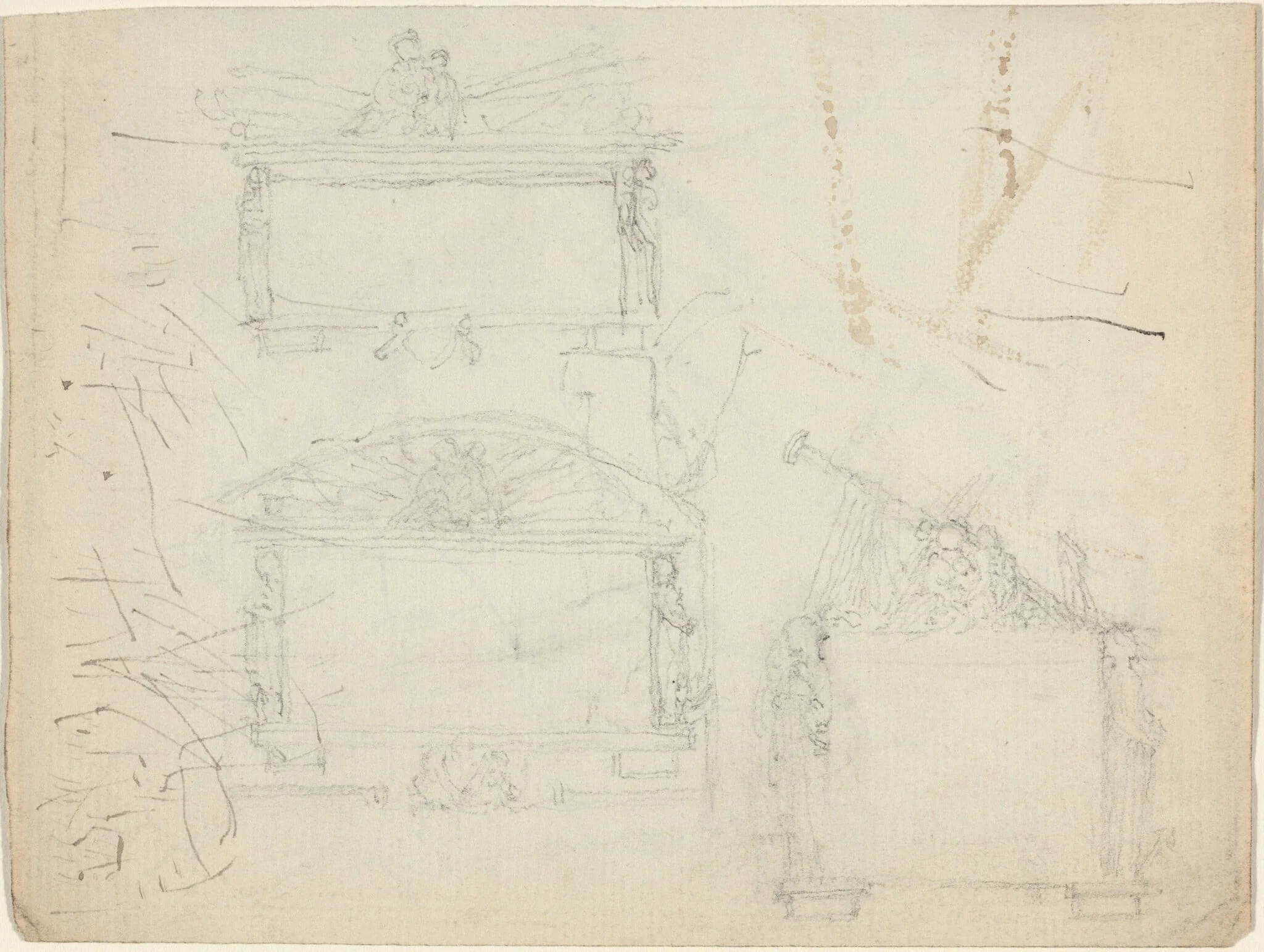 Designs for Monuments [recto and verso]