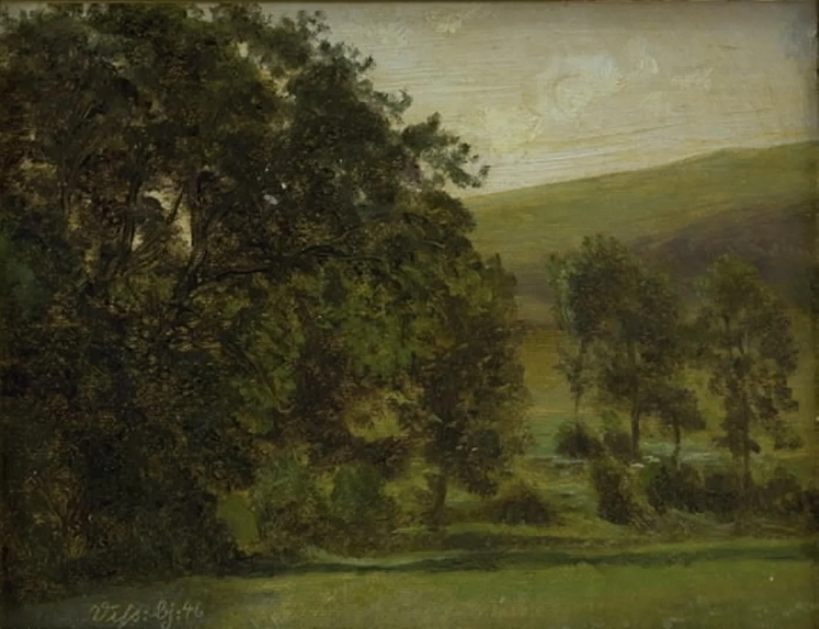 Trees at Vissenbjerg, Funen, by Unknown, 1846